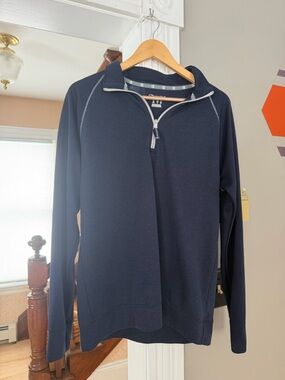 Champion Men's Navy Half-Zip Pullover Sweater
